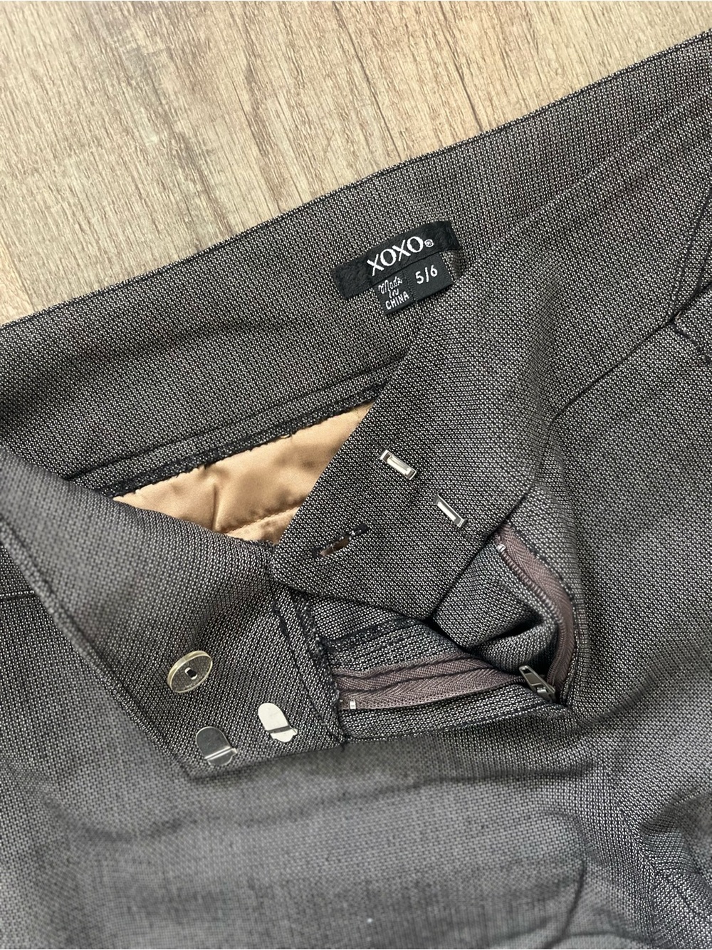 XOXO y2k Low Rise Women’s Gray Tailored Dress Trousers